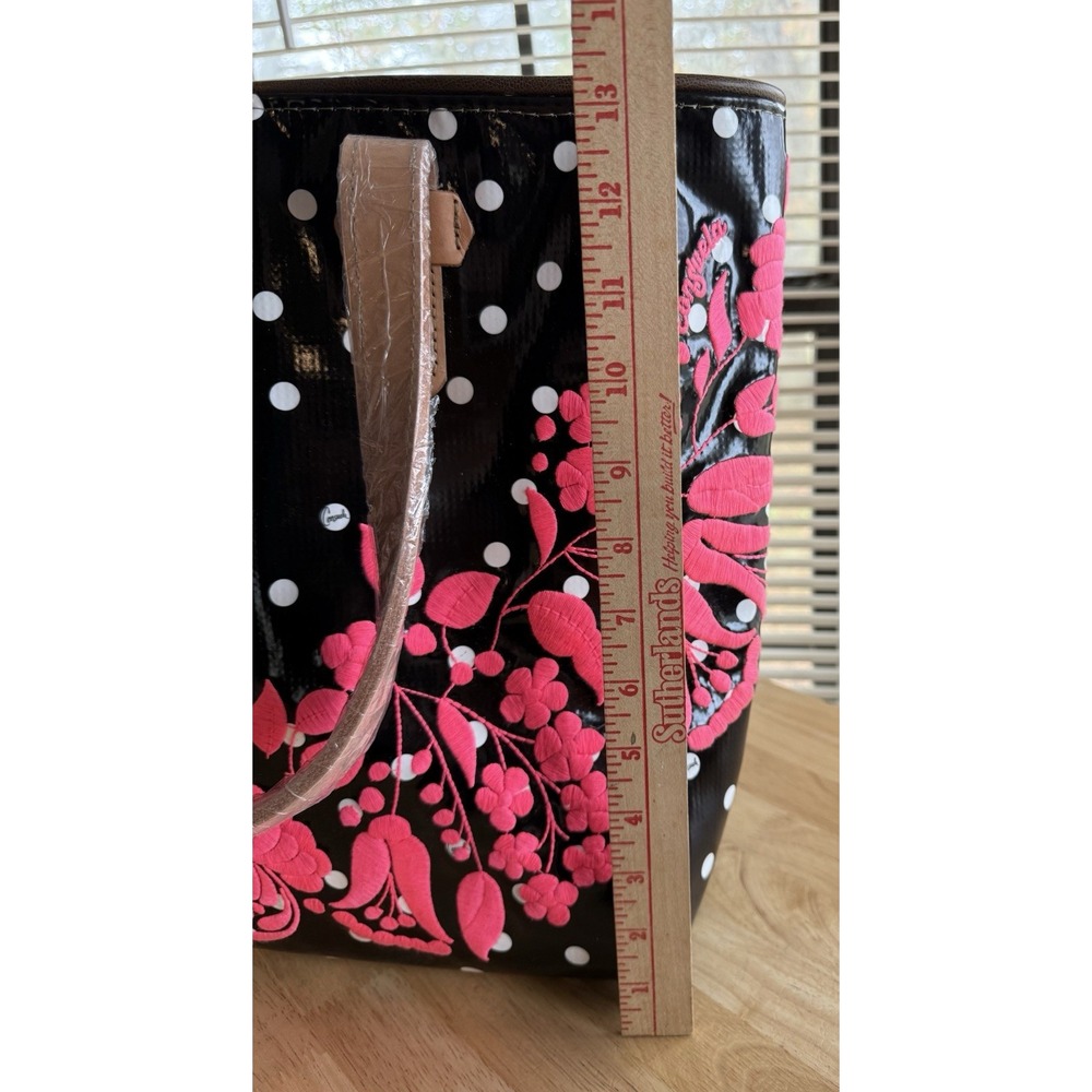 Consuela Black Polka Dot Pink Valentina Tote Retired Large‎ NWT  **READ** - Picture 3 of 16